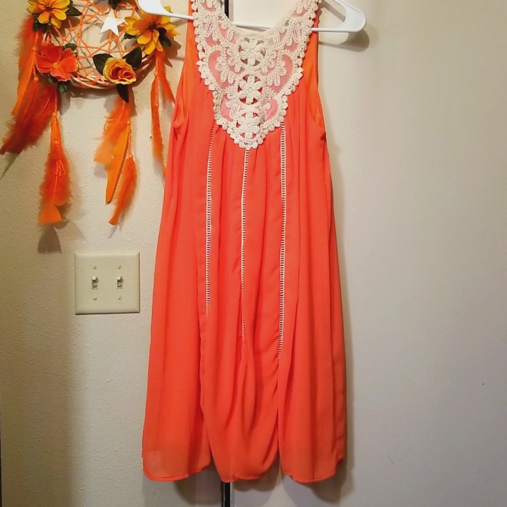 Sequin Hearts size medium orange dress